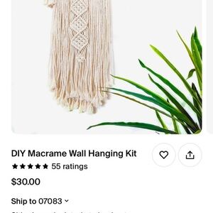 Free with item DIY Macrame wall hanging kit